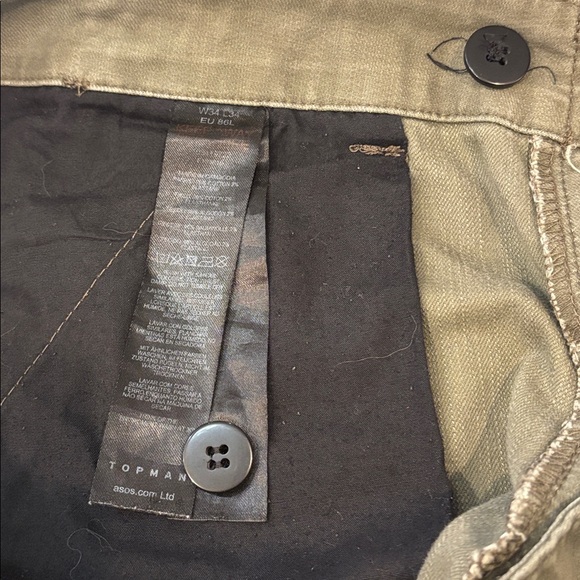 Topman Khaki Cargo Pants for Men - Picture 9 of 10